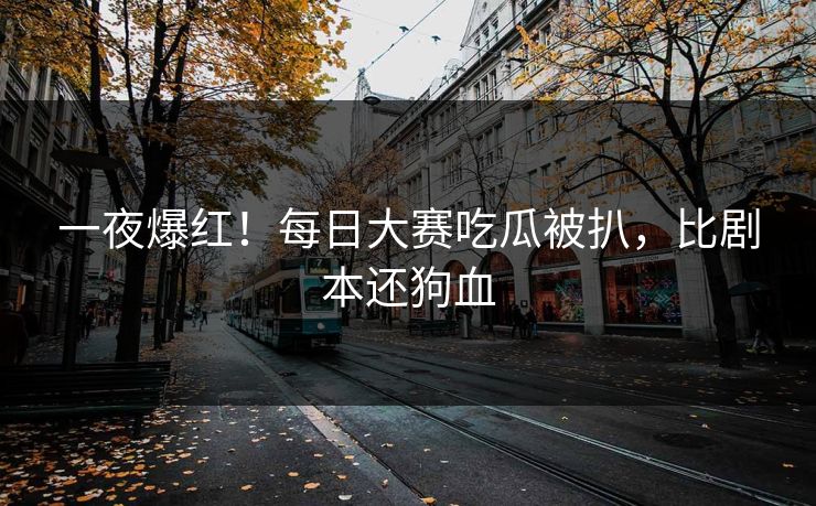 一夜爆红！每日大赛吃瓜被扒，比剧本还狗血