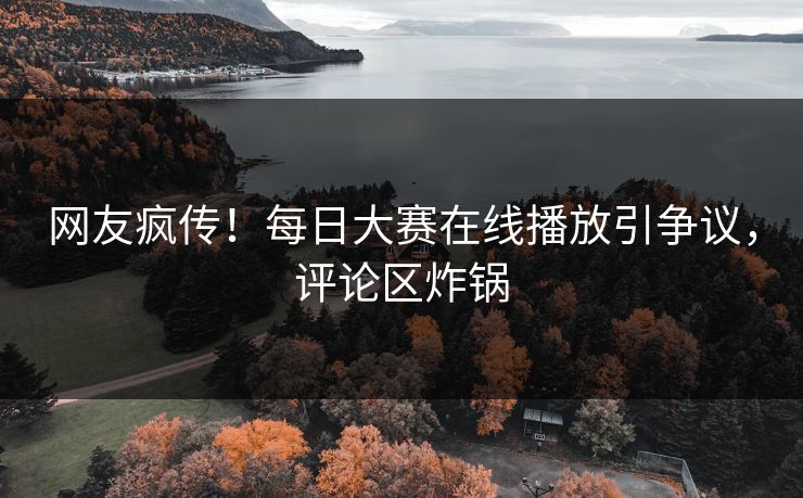 网友疯传！每日大赛在线播放引争议，评论区炸锅